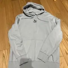 Puma フード付きパーカー 水色　L
