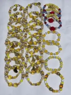 カラフルビーズブレスレットセット24個