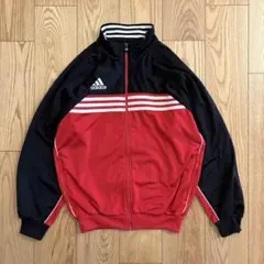 90soldadidas トラックジャケット 万国旗タグ 赤黒 ヴィンテージ