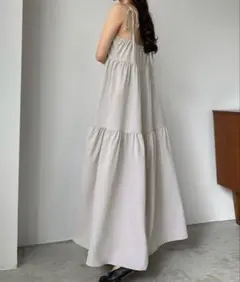 リボンティアードキャミワンピース