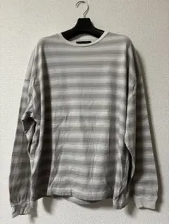 グリーンレーベル　ボーダー柄 長袖カットソー M