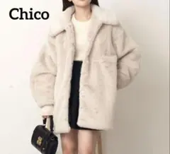 Chico チコ　ファーミディアムコート サイズ2 アイボリー