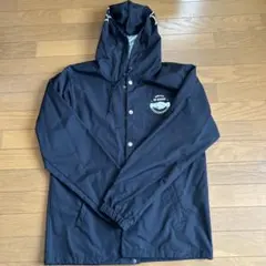 ナイロンジャケット ブラック フード付き