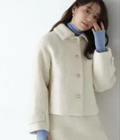 NATURAL BEAUTY BASIC 圧縮ツイードジャケット