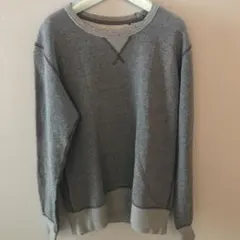 00s OLD UNIQLO ユニクロ　Vガゼットスウェット　グレー(霜降り)