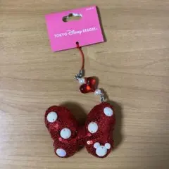 ミニー　リボン　ストラップ