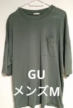 GU　ジーユー　 メンズM グレー Tシャツ　半袖