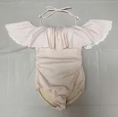 SNIDEL オフショルダー ギンガムチェック ワンピース 水着 ピンクのサムネイル