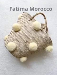 Fatima Morocco ファティマモロッコ　かごバッグ　ポンポン付きのサムネイル
