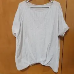 コットン刺繍 半袖カットソー アイボリー フリーサイズのサムネイル