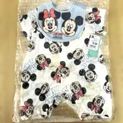 ディズニー　ロンパース　スタイ付き　半袖