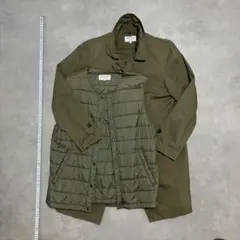 FREAK'S STORE ステンカラーコート・ベストセット M オリーブ