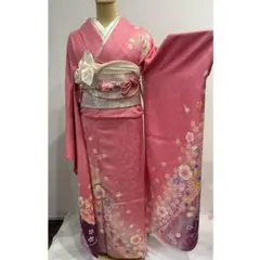 断捨離中の為破格‼️【高級 中振袖５点セット】 正絹 花柄 古典柄 刺繍 成人式 断捨離中の為破格‼️【高級 中振袖5点セット】 正絹 花柄 古典柄 刺繍