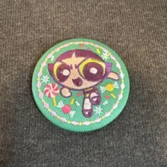 パワーパフガールズ 刺繍缶バッジビスケット バターカップ