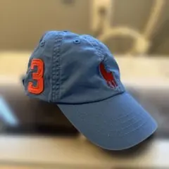 ポロ・ラルフ・ローレン キャップ 青 3 赤マーク　52cm 帽子