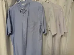 【ユニクロ】ドライノンアイロンジャージーシャツ 半袖3枚セットＬ　青、白、ピンク