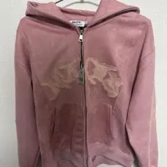 elev ピンク フード付きパーカー M