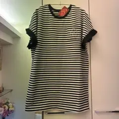 &LOVE フリル袖ストライプTシャツのサムネイル