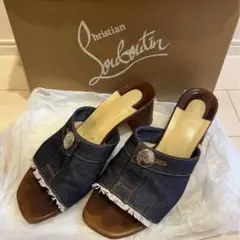 クリスチャンルブタン　Christian Louboutin デニム　サンダル