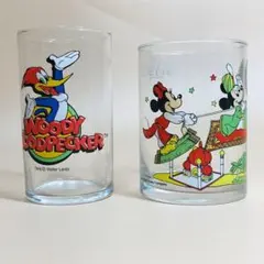 グラス　コップ　ミッキーマウス　ドナルド　ミニー　2個セット