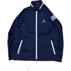 80s adidas デサント製 トレフォイルロゴ ナイロンジャケット