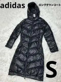 adidas アディダス ロングダウンコート ベンチコート ブラック
