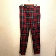 ZARA BASIC チェック柄カジュアルパンツ M