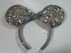ディズニー カチューシャ シルバー スパンコール