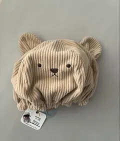 【新品】ベージュ くま あったか ベビー　ベレー帽 46-52cm