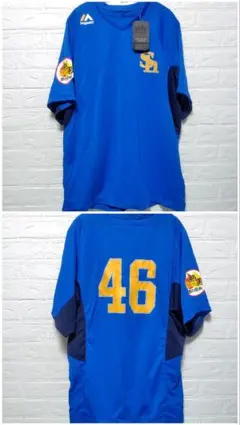 マジェスティック　ソフトバンクホークス　鷹の祭典プラクティスシャツ　46本多雄一