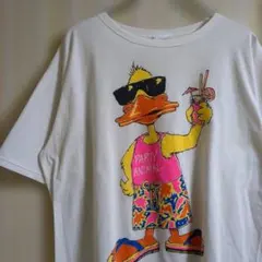90年代 ヴィンテージ　ダック　ファニーTシャツ　アヒル
