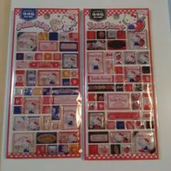 サンリオ　キティ　シール　タイルシール　ブロックシール　ステッカー　立体　２枚
