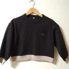 バックプリント　ブラウン　トレーナー 120