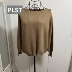 プラステキャメルドルマン 長袖ニットセーター　Mサイズ