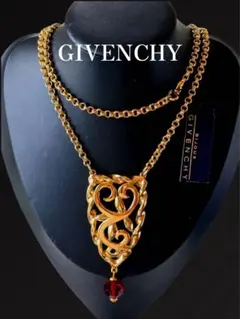 希少！GIVENCHY 大ぶり アラベスクモチーフ ヴィンテージネックレスL30のサムネイル