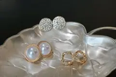 ピアス、耳ピアス、イヤリング3点セット