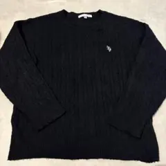 ポロ　ネイビー　ニット