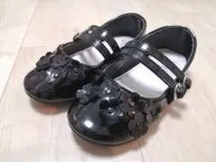 ☆アプレレクール☆フォーマルシューズ 18cm ブラック　装飾有り
