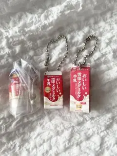 雪印メグミルク　ミニチュアチャーム　おいしい牛乳ガチャガチャ