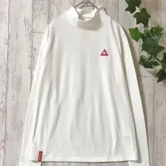 ルコックゴルフ ハイネック長袖カットソー 白 L レディース