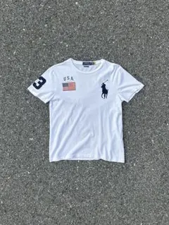 Polo Ralph Lauren ビッグポニーUSA 白 Tシャツ サイズM