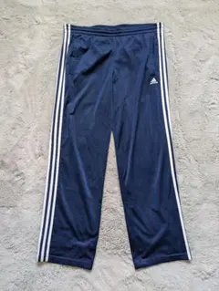 adidas トラックパンツ　サイズＬ　ネイビー