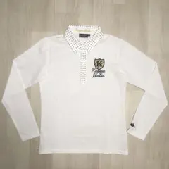 美品　KAPPA　GOLF 長袖　ポロシャツ　M 白　カッパゴルフ