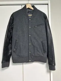 Johnbull スタジャン ウール ラムレザー グレー Mのサムネイル