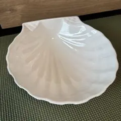 【未使用】ボナール シェル型 サラダボウル 大鉢 貝殻 陶器 白い食器