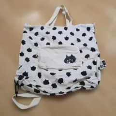 猫柄 2WAY リュック トートバッグ　にゃーのサムネイル