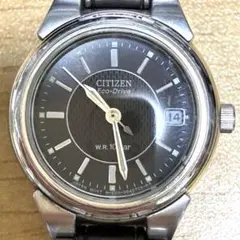CITIZEN Eco-Drive 腕時計 ブラック ソーラー レディース