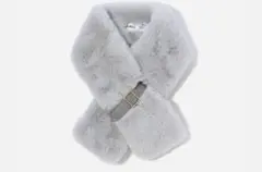 FURLA フェイクファー ベルト差し込みマフラー ティペット