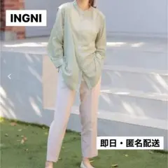 【INGNI】ウイングタックシアーバンドカラー シャツ Mサイズ ミントグリーン