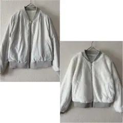 MAJESTIC LEGON /ライトグレー リバーシブルジャケット ボア